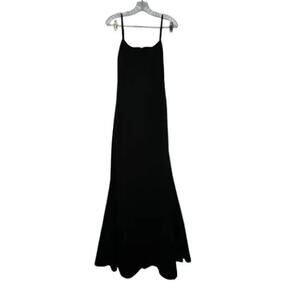 Lulus Column Gown Black All my loving Knotted Mermaid LARGE NEW